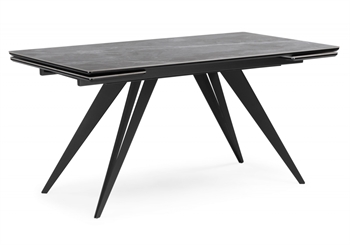 Дарвин 160(220)х89 серый мрамор larka grey / черный 625987