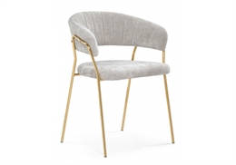 Kamelia 1 light gray fabric / gold 15757