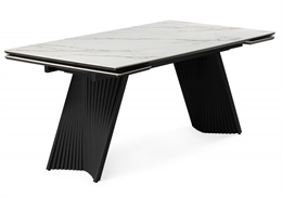 Вейв 160(220)х89 белый с прожилками gilt white / черный 626007