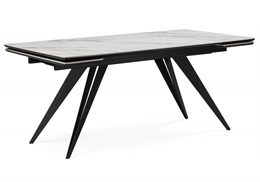 Дарвин 160(220)х89 белый с прожилками gilt white / черный 625989